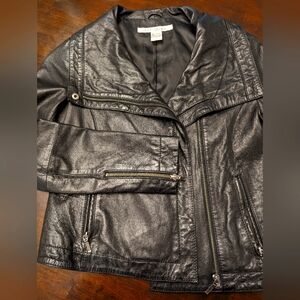 Cropped Leather Jacket